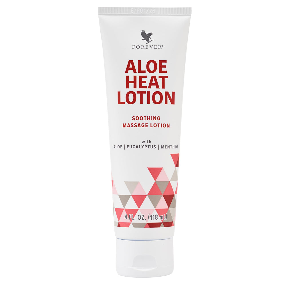 Aloe Heat Lotion bottle with Menthol and Eucalyptus fragrance - front view