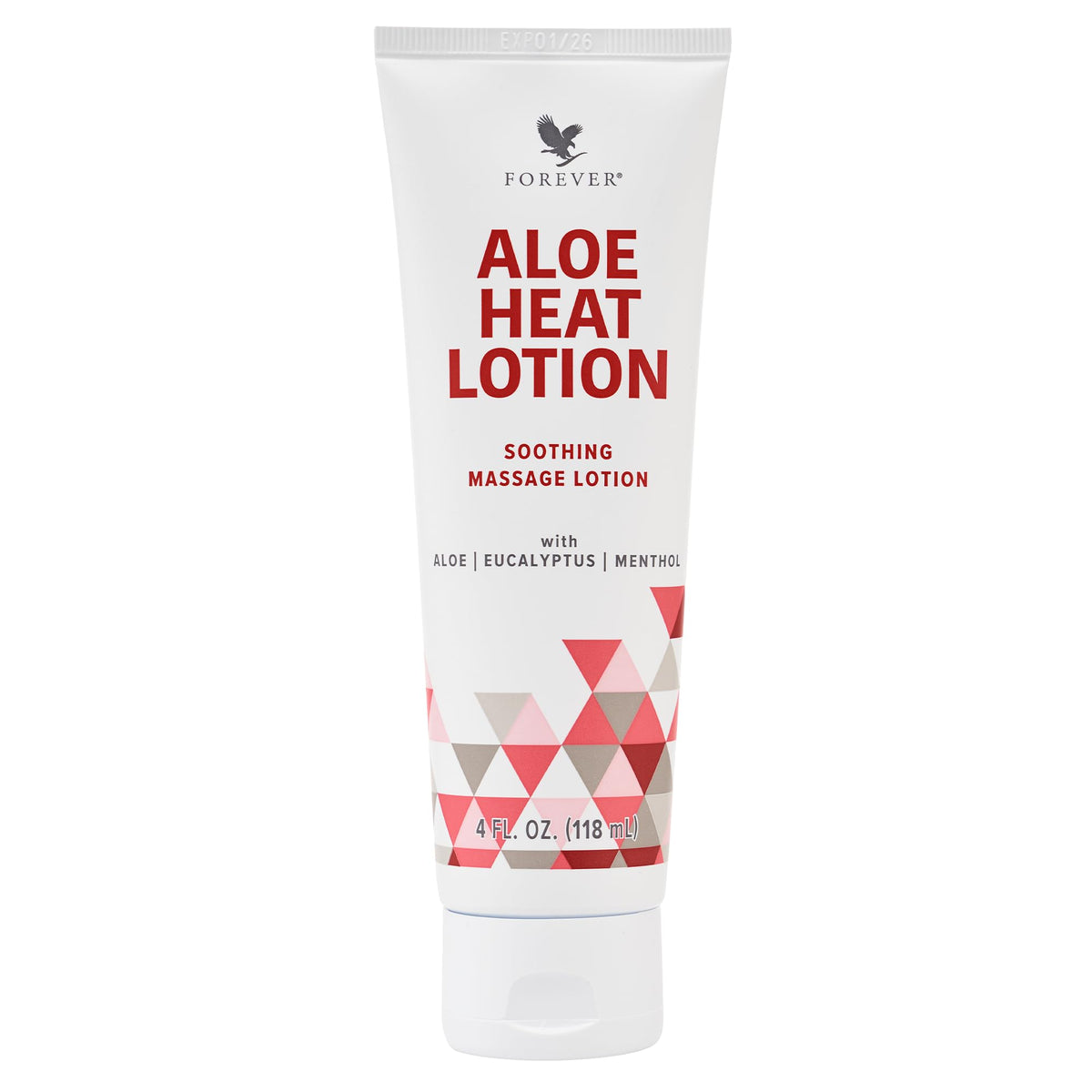 Aloe Heat Lotion bottle with Menthol and Eucalyptus fragrance - front view
