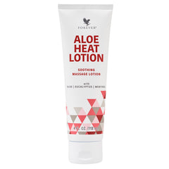 Aloe Heat Lotion bottle with Menthol and Eucalyptus fragrance - front view