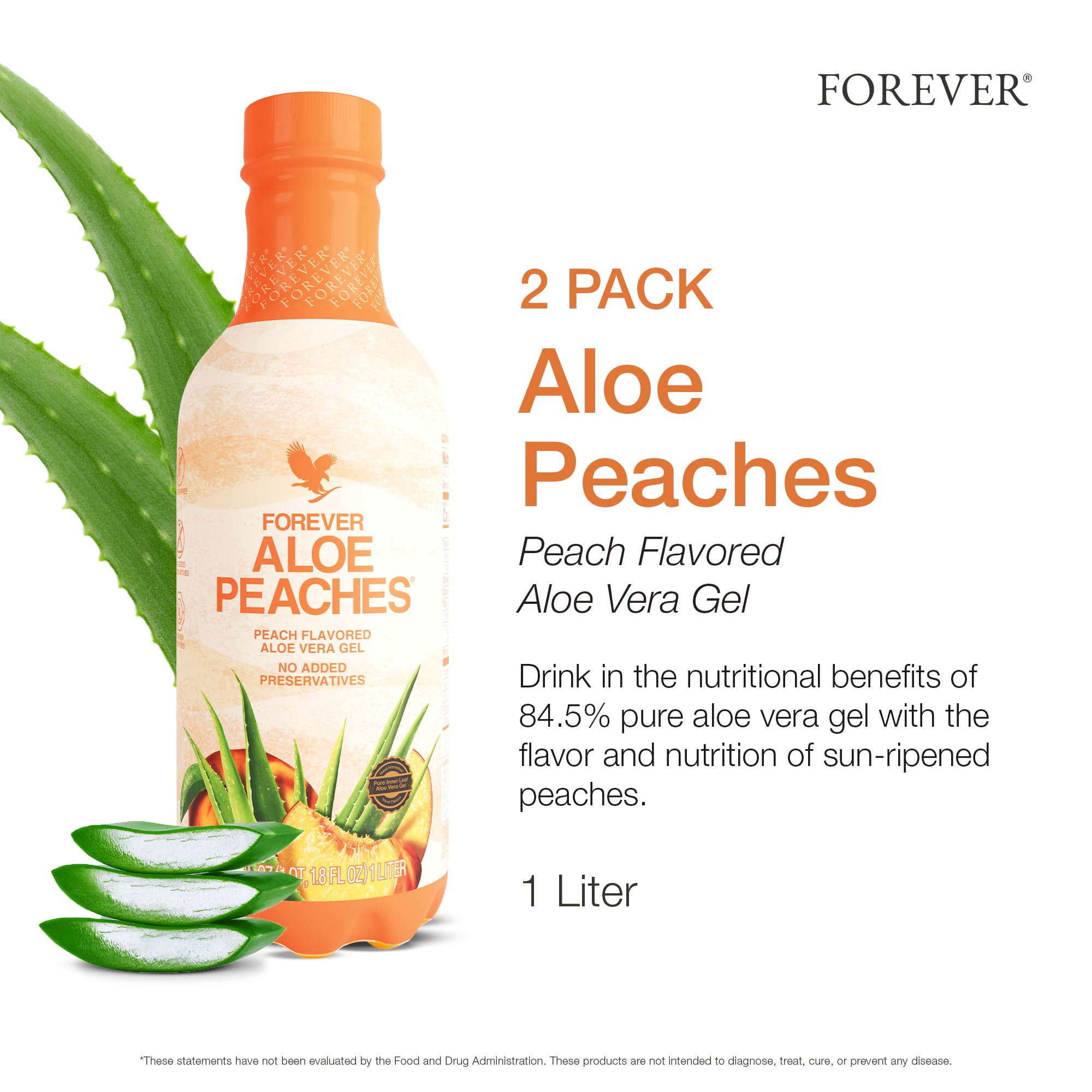 Forever Aloe Peaches 2-pack packaging