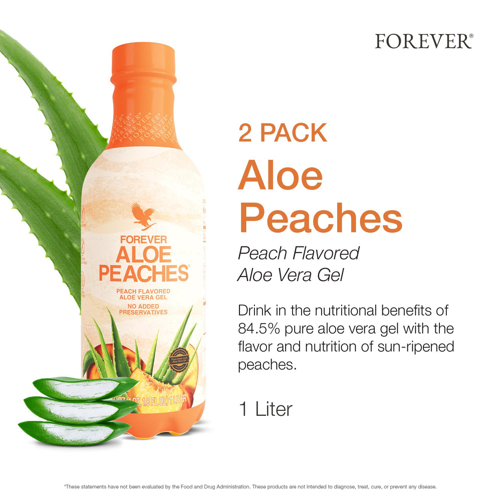 Forever Aloe Peaches 2-pack packaging