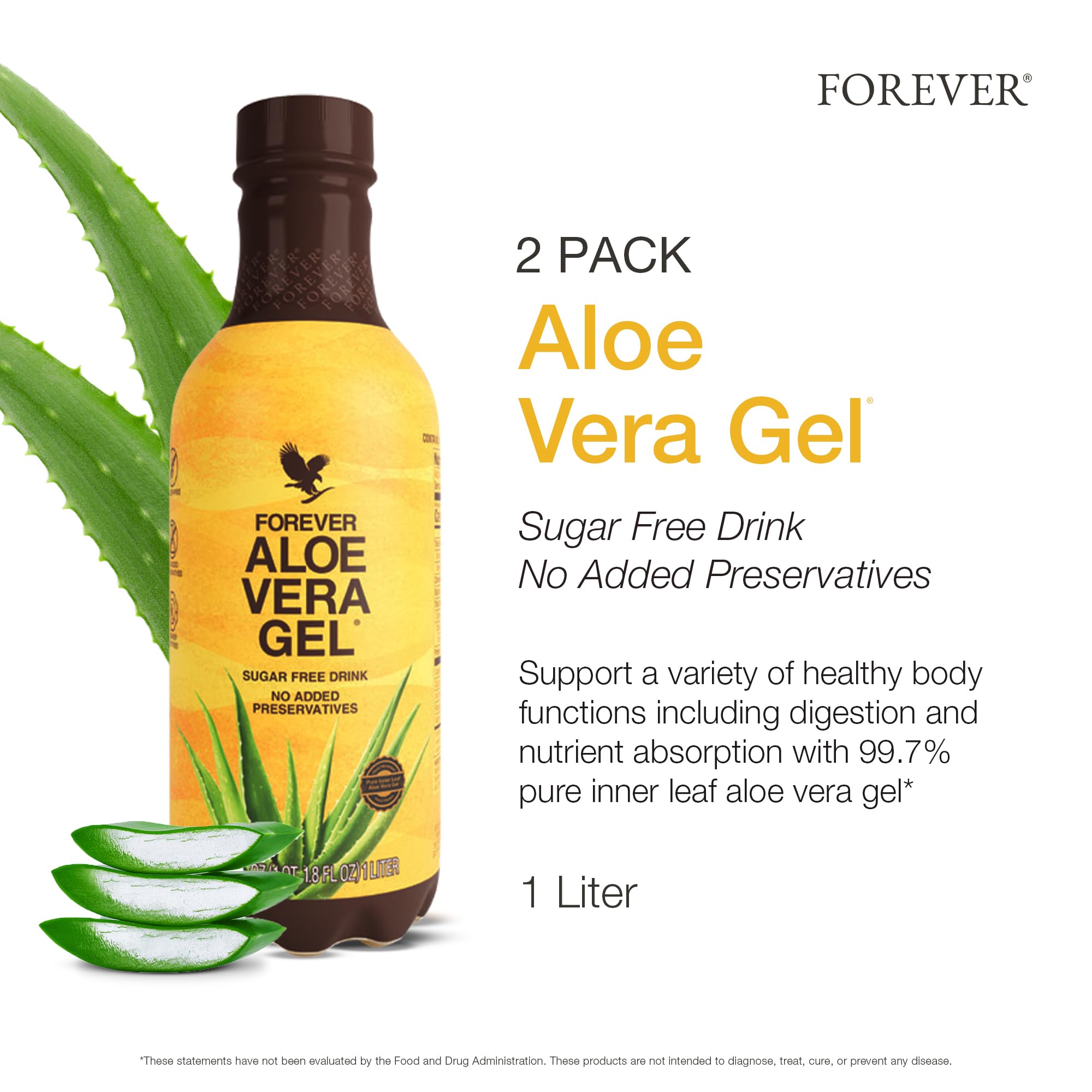 Two Forever Aloe Vera Gel bottles side by side