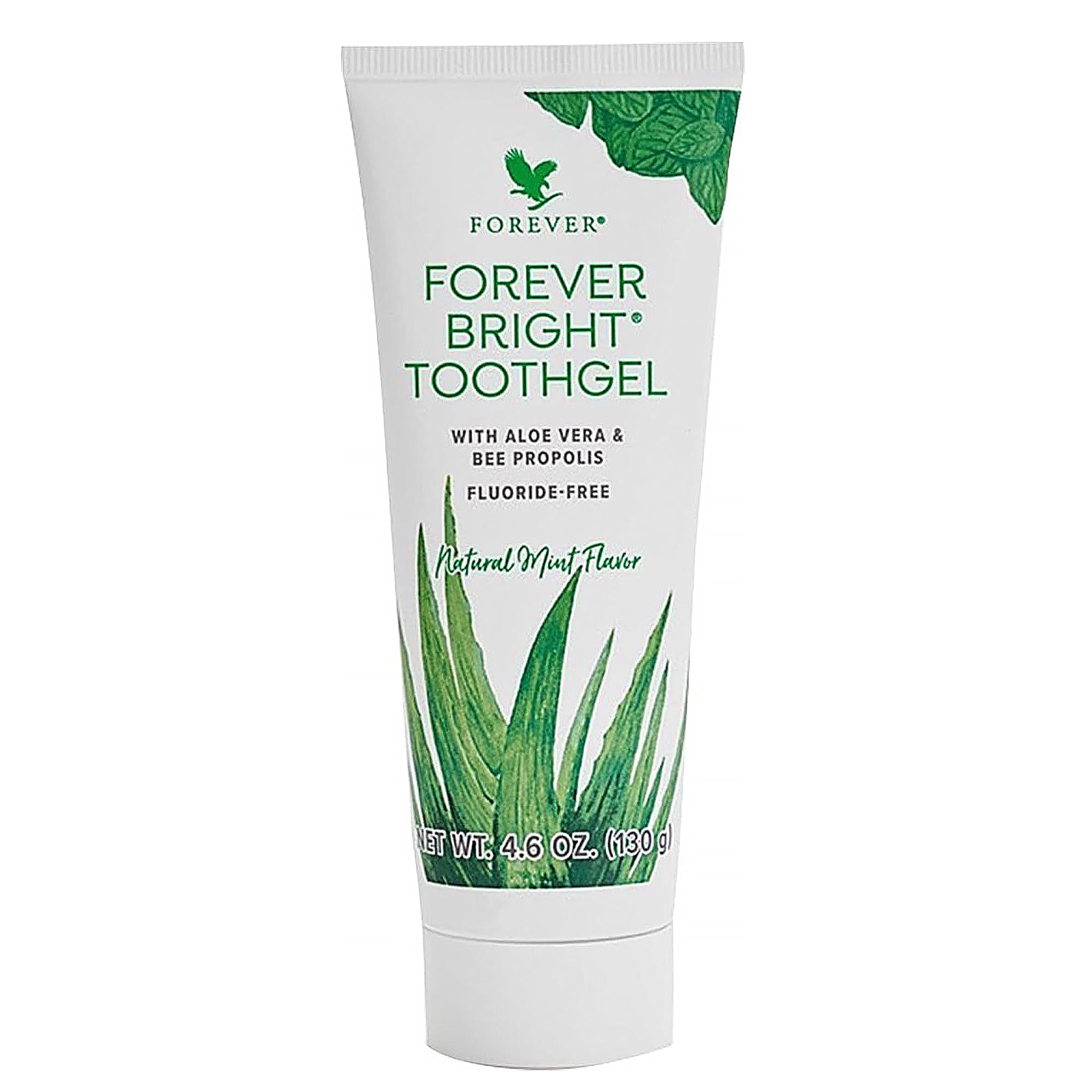 Forever Bright Toothgel bottle with peppermint-spearmint flavor label