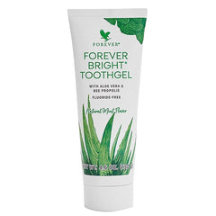 Forever Bright Toothgel bottle with peppermint-spearmint flavor label