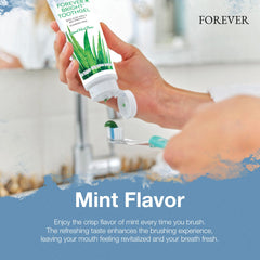 Minty freshness cue for Forever Bright Toothgel aroma and flavor