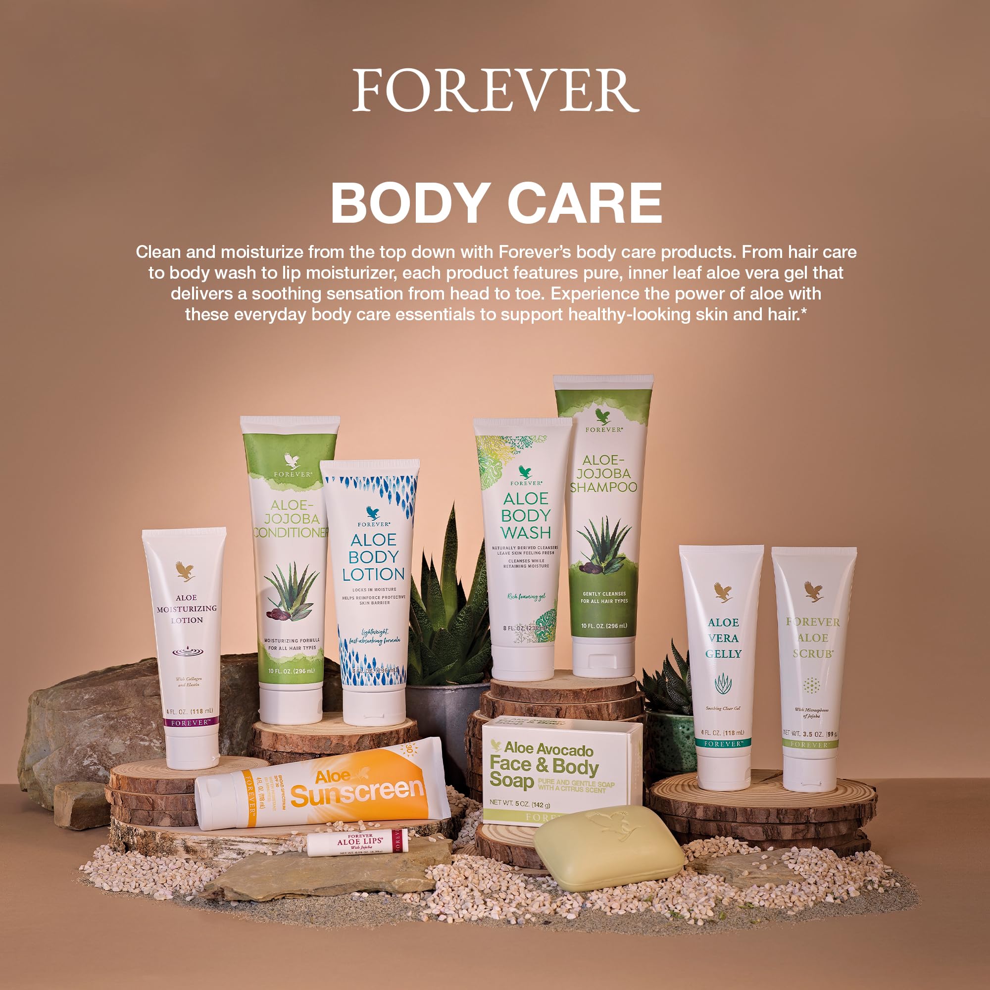 Front view of Forever Living Aloe Vera Gelly packaging