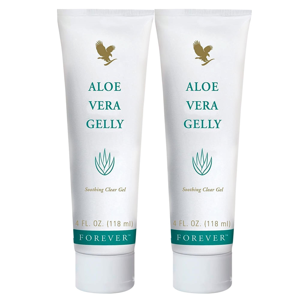 Forever Living Aloe Vera Gelly bottle and pack of 2 (4 oz each) front view