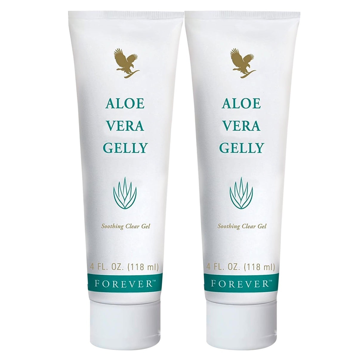 Forever Living Aloe Vera Gelly bottle and pack of 2 (4 oz each) front view