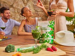 Mixing Forever Supergreens into water or your favorite drink