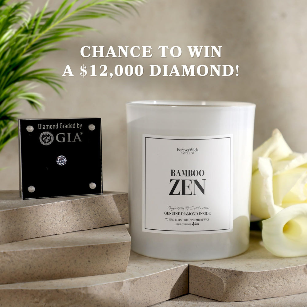 Candle lit with warm glow highlighting long burn time