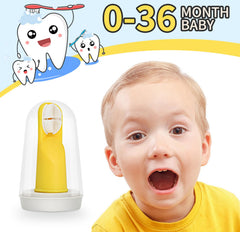 Soft silicone finger toothbrush suitable for newborns and toddlers