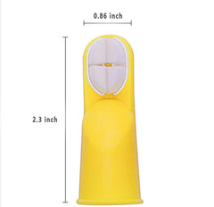 One-piece silicone finger toothbrush with soft bristles