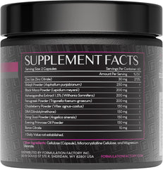 Formulation Factory She's Obsessed label closeup highlighting the 10-in-1 blend.