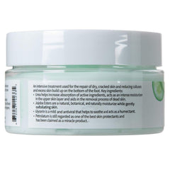 ForPro Cracked Heel Eliminator being applied to tired heels to smooth rough skin
