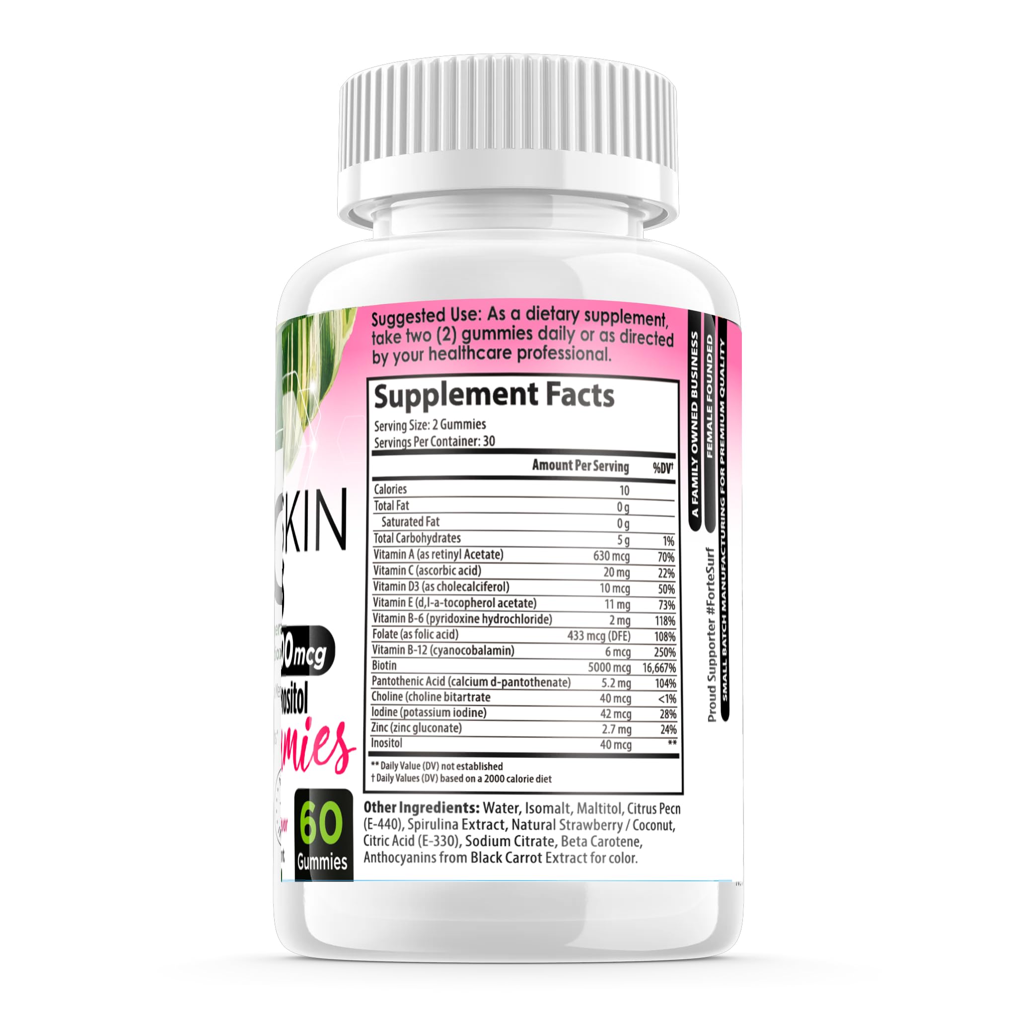 Gummies featuring coconut oil for hair nourishment