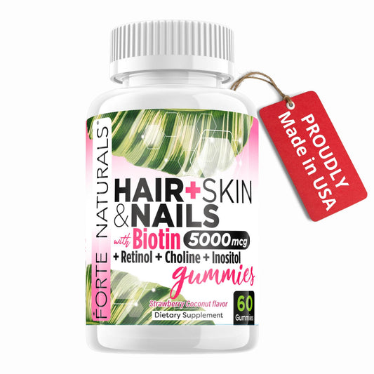FORTE NATURALS Biotin 5000mcg Gummies for hair, skin and nails