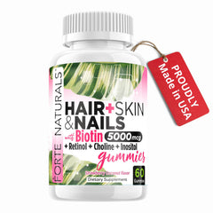 FORTE NATURALS Biotin 5000mcg Gummies for hair, skin and nails