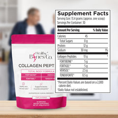 Unflavored collagen powder that dissolves easily in beverages