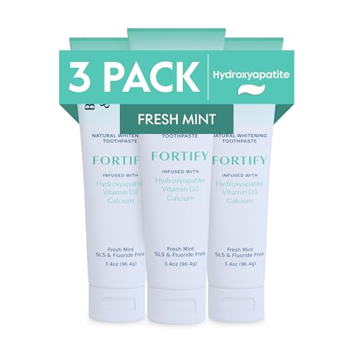 Fortify Hydroxyapatite toothpaste bottle on a white background