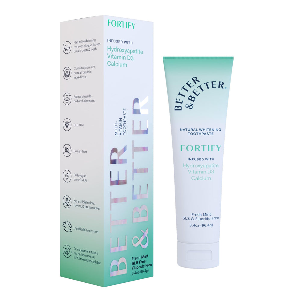 Fortify Hydroxyapatite Toothpaste tube on white background