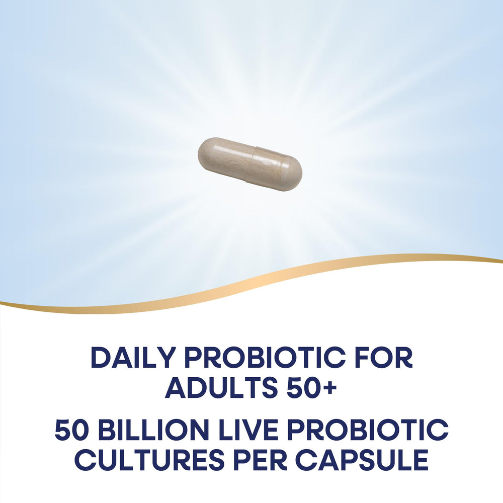 Graphic highlighting the seven probiotic strains in Fortify Optima Probiotic