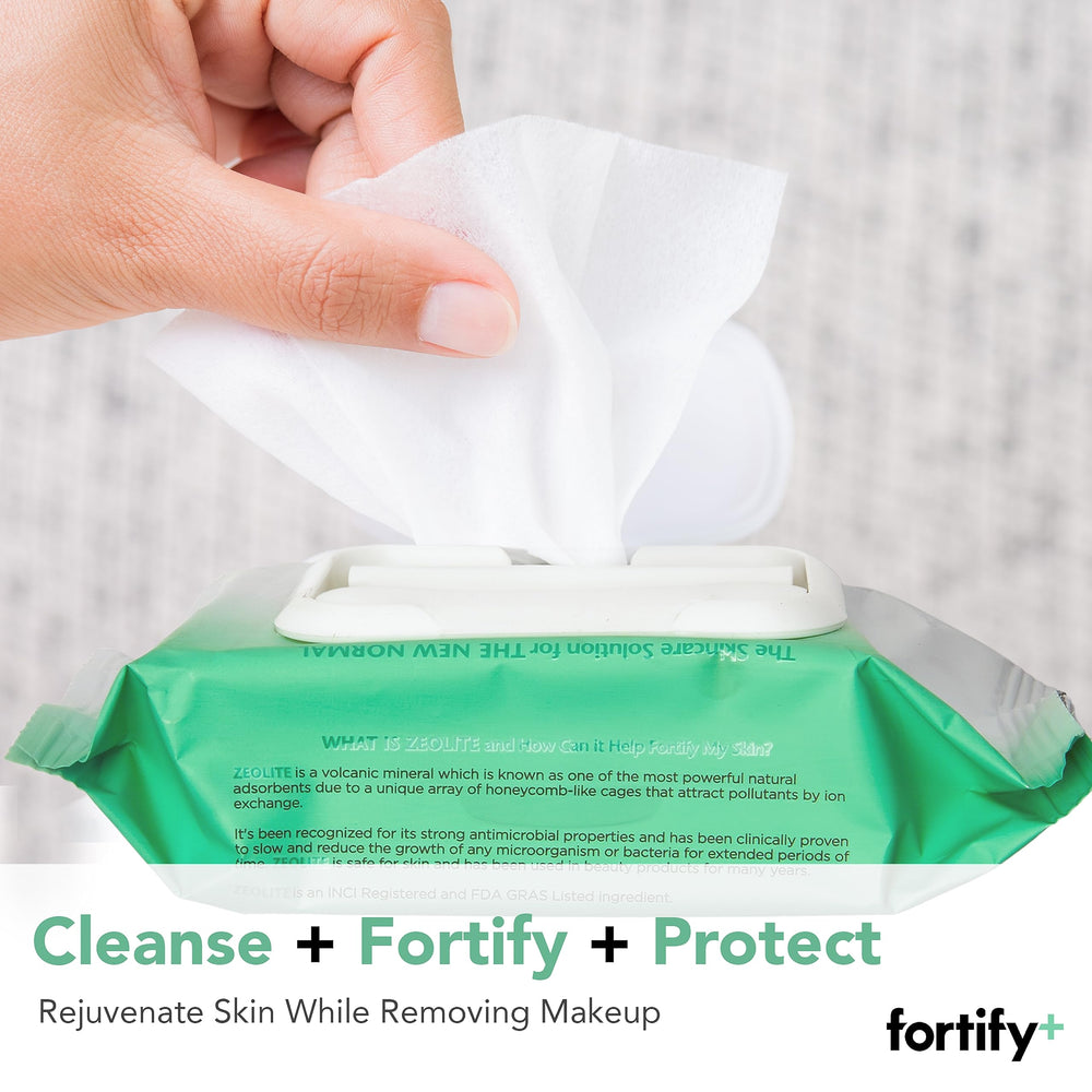 Fortify Skincare wipes Korean-inspired formula with natural ingredients