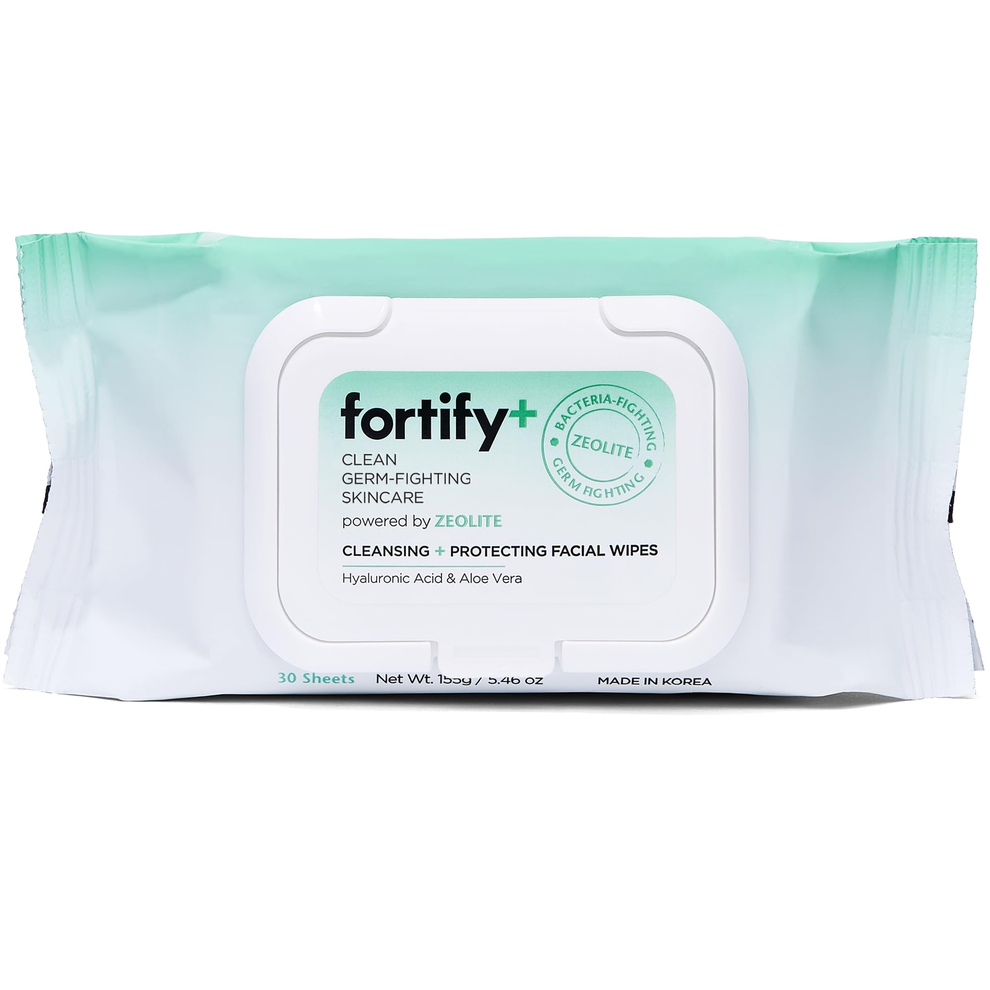 Fortify Skincare Face Cleansing Wipes with Zeolite purify on the go for a clearer complexion