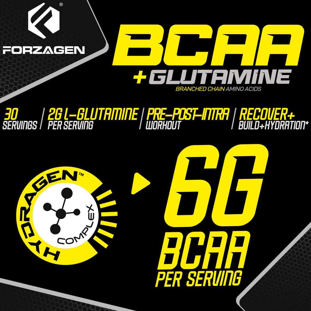 Prepared drink using Forzagen BCAAs powder for pre or post-workout energy