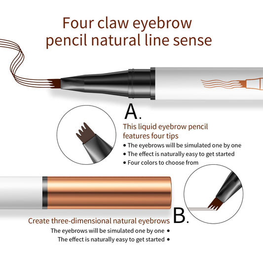 Fosiut waterproof brow pencil swatch demonstrates long-lasting, smudge-proof formula.