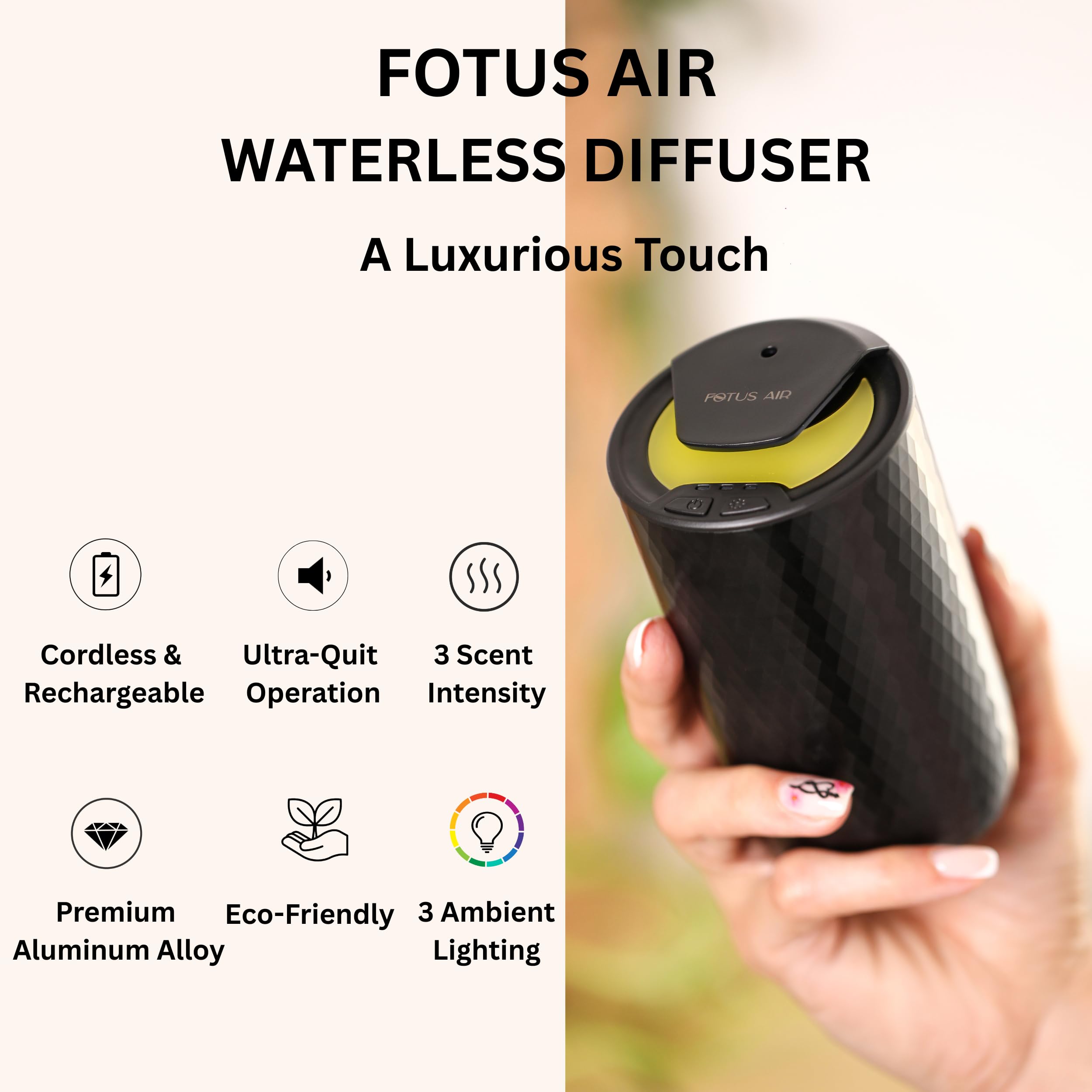 USB-C rechargeable diffuser charging