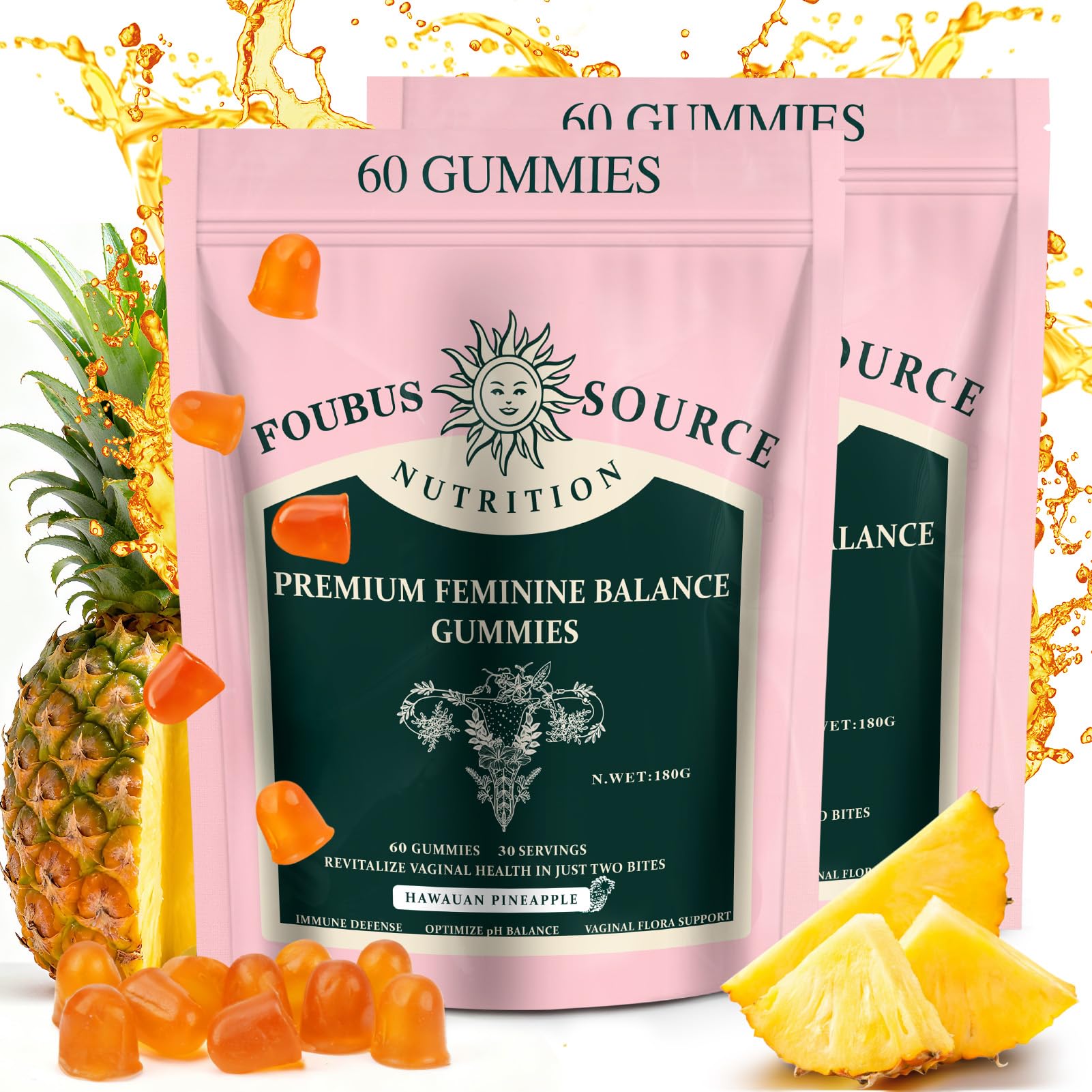 FOUBUS Vital Source balance bottle promotes daily balance and easy dosing.