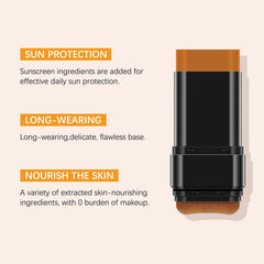 3-in-1 foundation stick sweat-resistant wear for long days