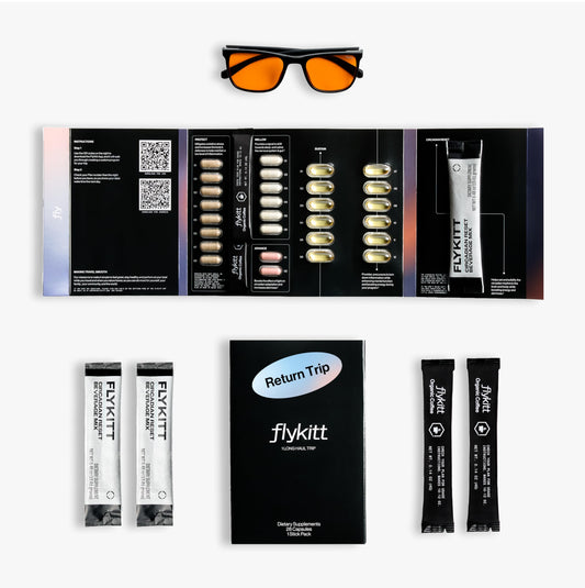 Fount Flykitt Jet Lag Prevention System all-in-one travel kit