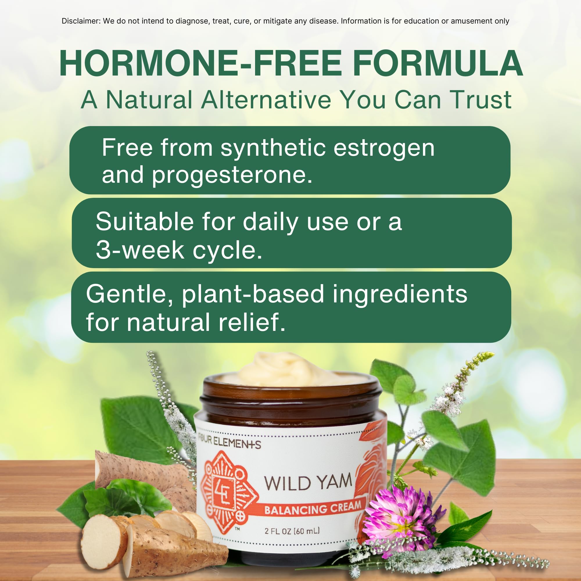 Four Elements 4E 2023 award badge signals trusted formulation and heritage in herb creams