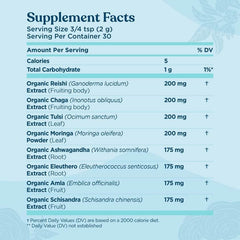 Close-up of Calm Mushroom Blend powder