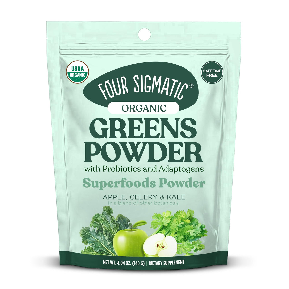 Packaged Four Sigmatic Organic Greens Powder