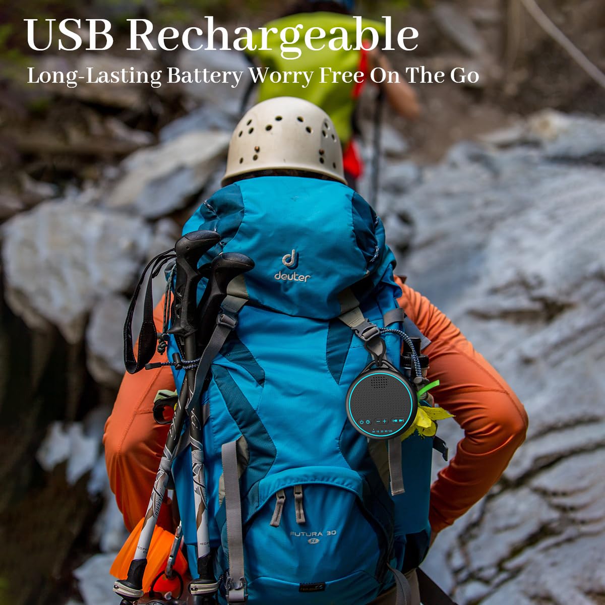 Fourair rechargeable battery with USB power enables cordless operation anywhere.