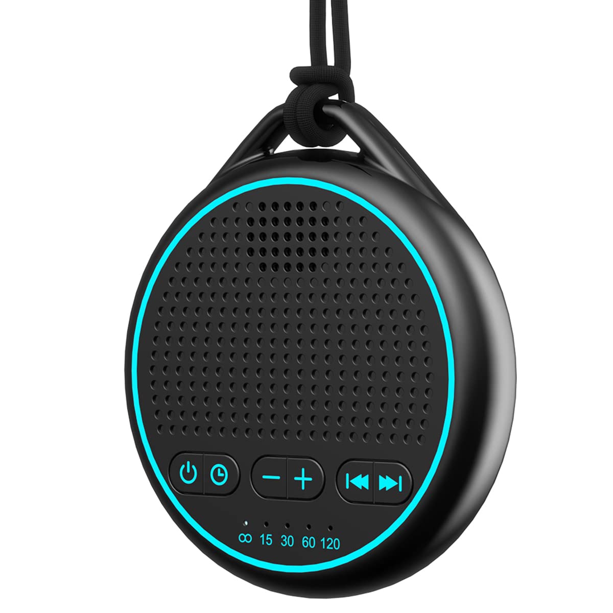 Fourair white noise sound machine front view enhances sleep while traveling.