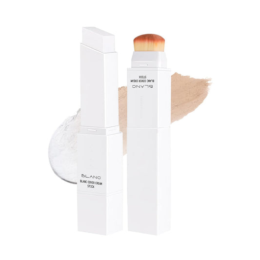 Fovcos Blanc Cover Cream Stick paste showing color-change for a natural match.