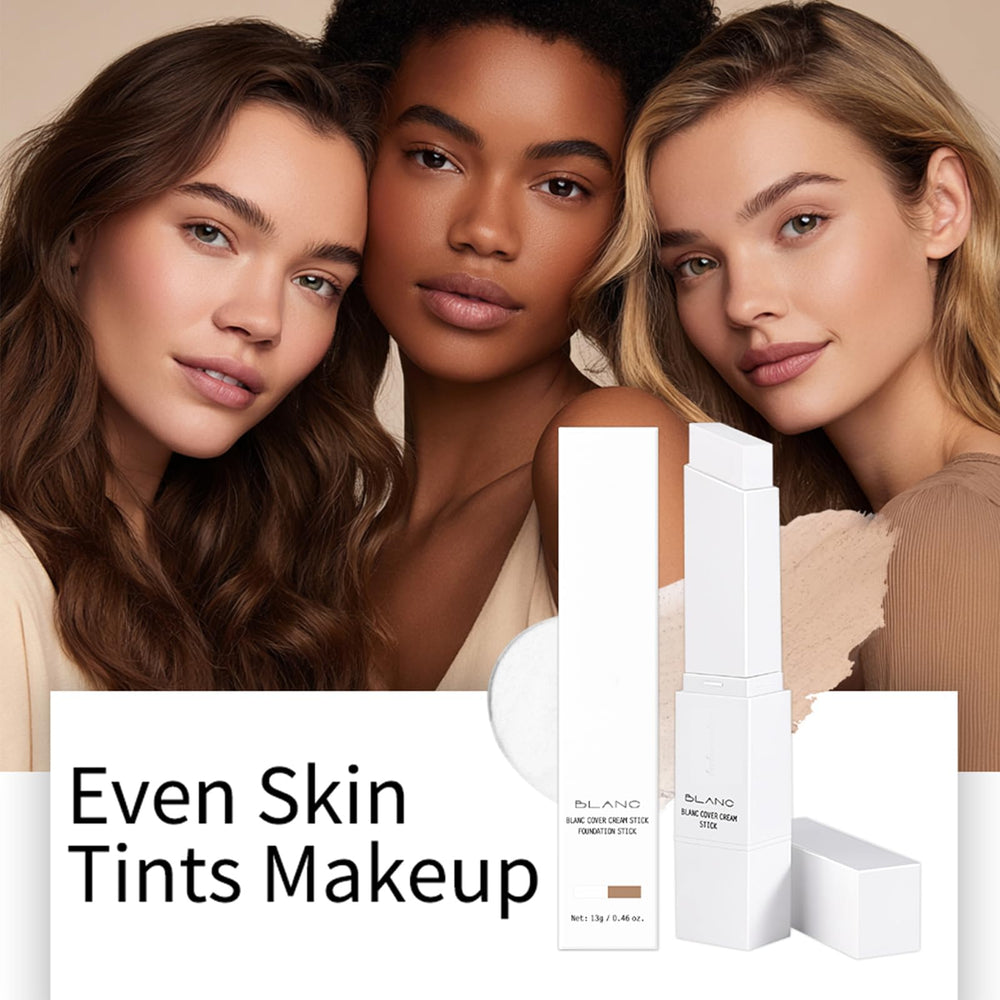 Fovcos Blanc Cover Cream Stick soft-focus finish blurs pores.