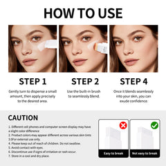 Fovcos Blanc Cover Cream Stick two-in-one design for easy touch-ups.
