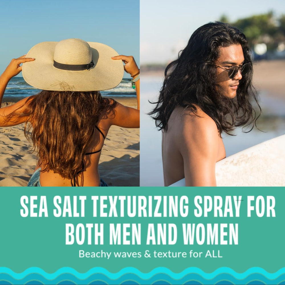 FoxyBae Sea Salt Spray textured hair after a quick spritz for voluminous movement.