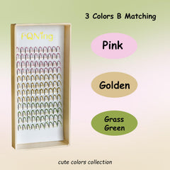FQNing Glitter Lash Cluster Laser Gold adds shimmer for wedding or stage photography