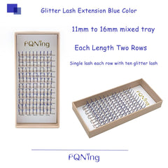 FQNing glitter lash extensions handmade faux mink lashes with shimmer