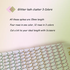 FQNing Spike Glitter Lash Extension Pack for professional use