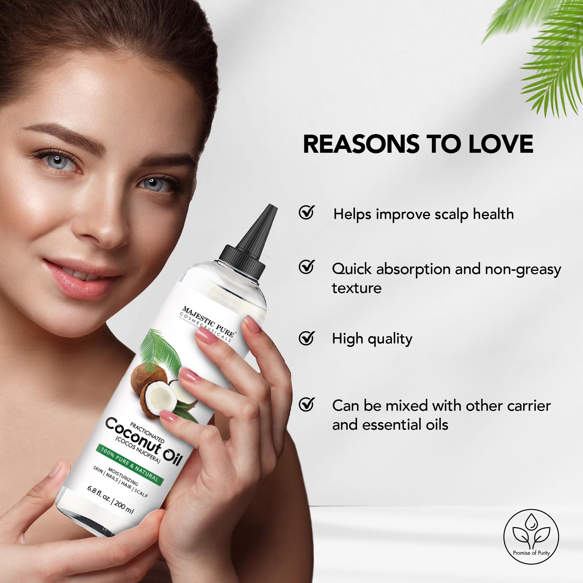 Texture and consistency of fractionated coconut oil