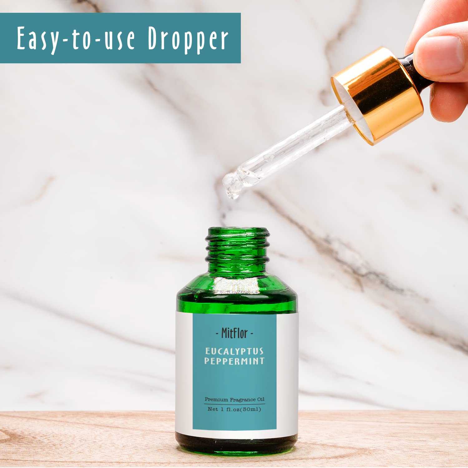 Diffuser with eucalyptus peppermint fragrance oil