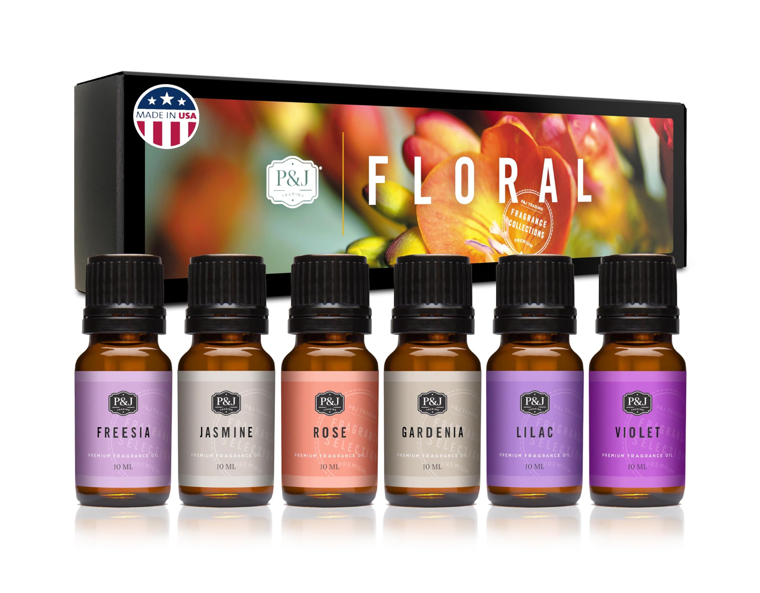 Violet fragrance oil in an amber bottle from P&J Floral Set