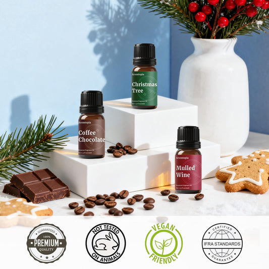 Aromtopia Fragrance Oil Holiday Set bottle collection