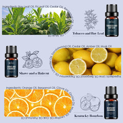 Six fragrance oils set for diffuser, candle, and soap